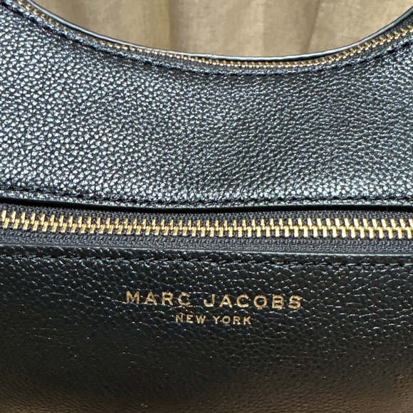 Michael Kors Pebbled Leather Half-Moon Zip Shoulder Bag –Black - Picture 2 of 4